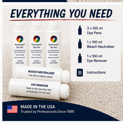 Dye Pen Homeowner Kit – Set of 5 Carpet Dye Pens